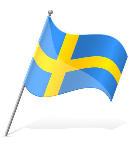 Bandeira da ilustração vetorial de Suécia vetor