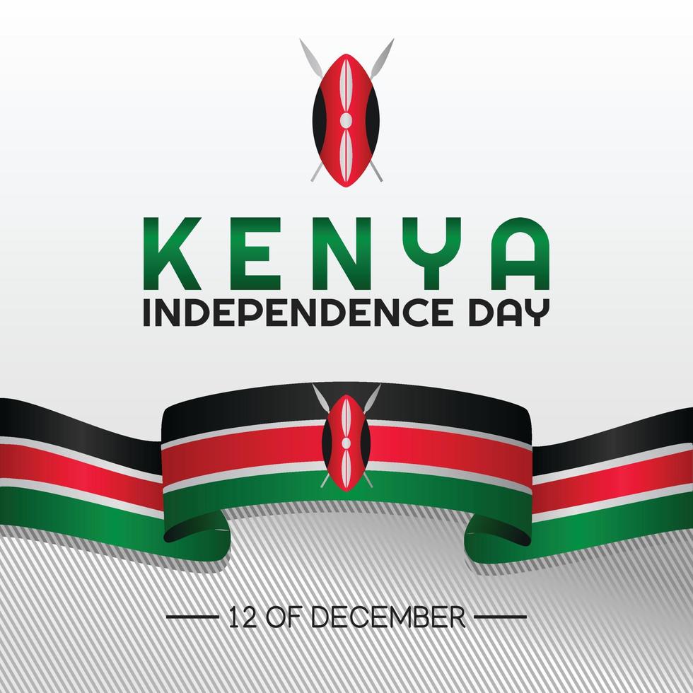 ilustração de design de vetor de dia da independência do Quênia.