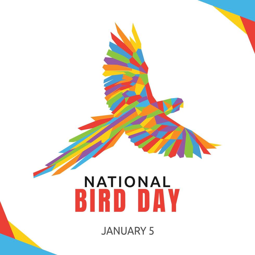 ilustração de design de vetor de dia nacional do pássaro.