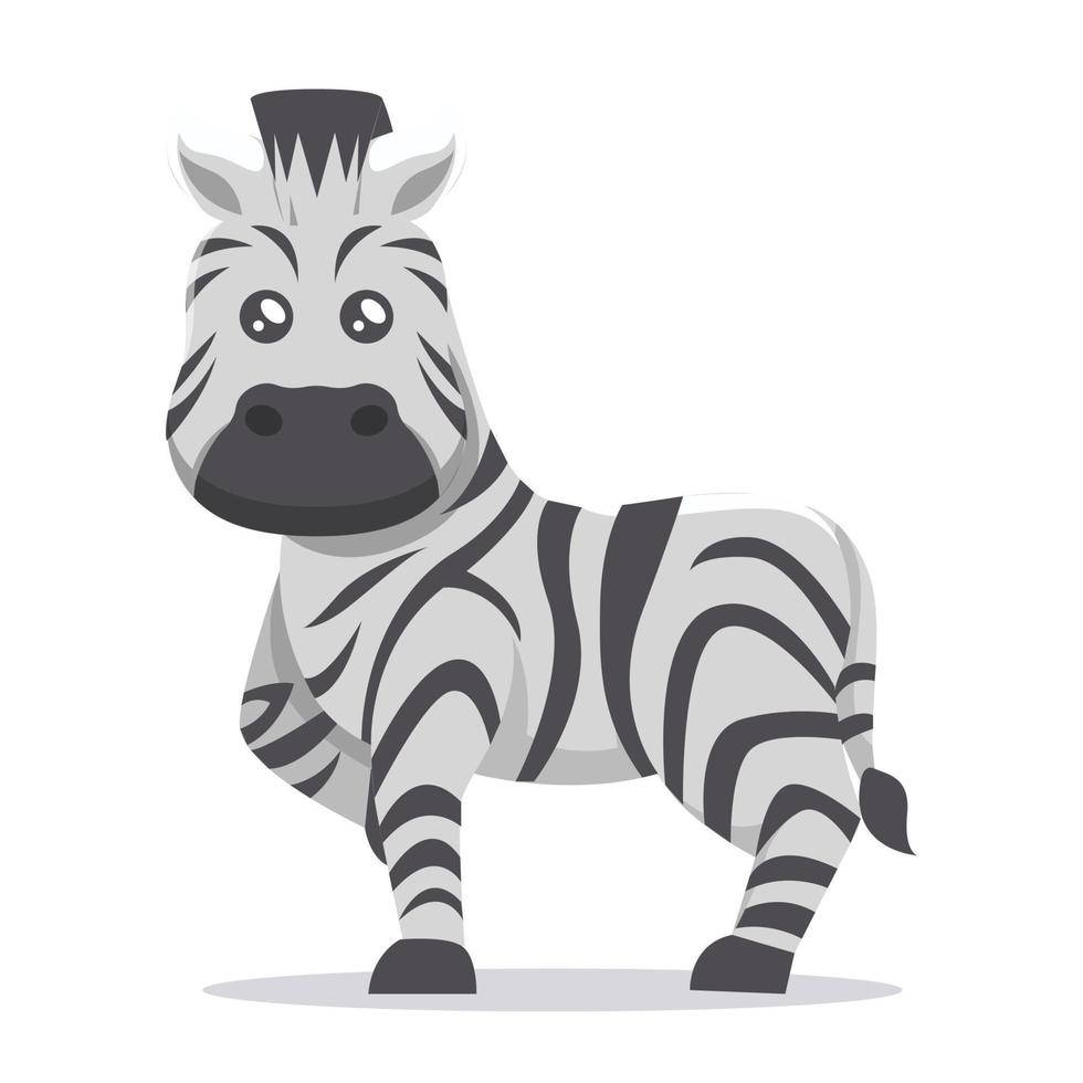 mascote zebra bonito vetor