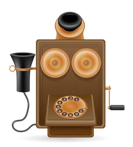 telefone antigo retrô icon ilustração vetorial de estoque vetor
