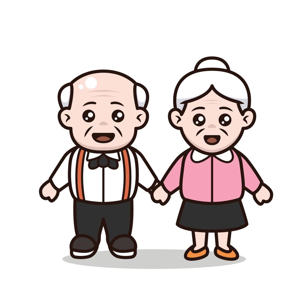 casal de avós fofo vetor