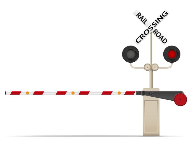 ilustração vetorial de cruzamento de ferrovia vetor