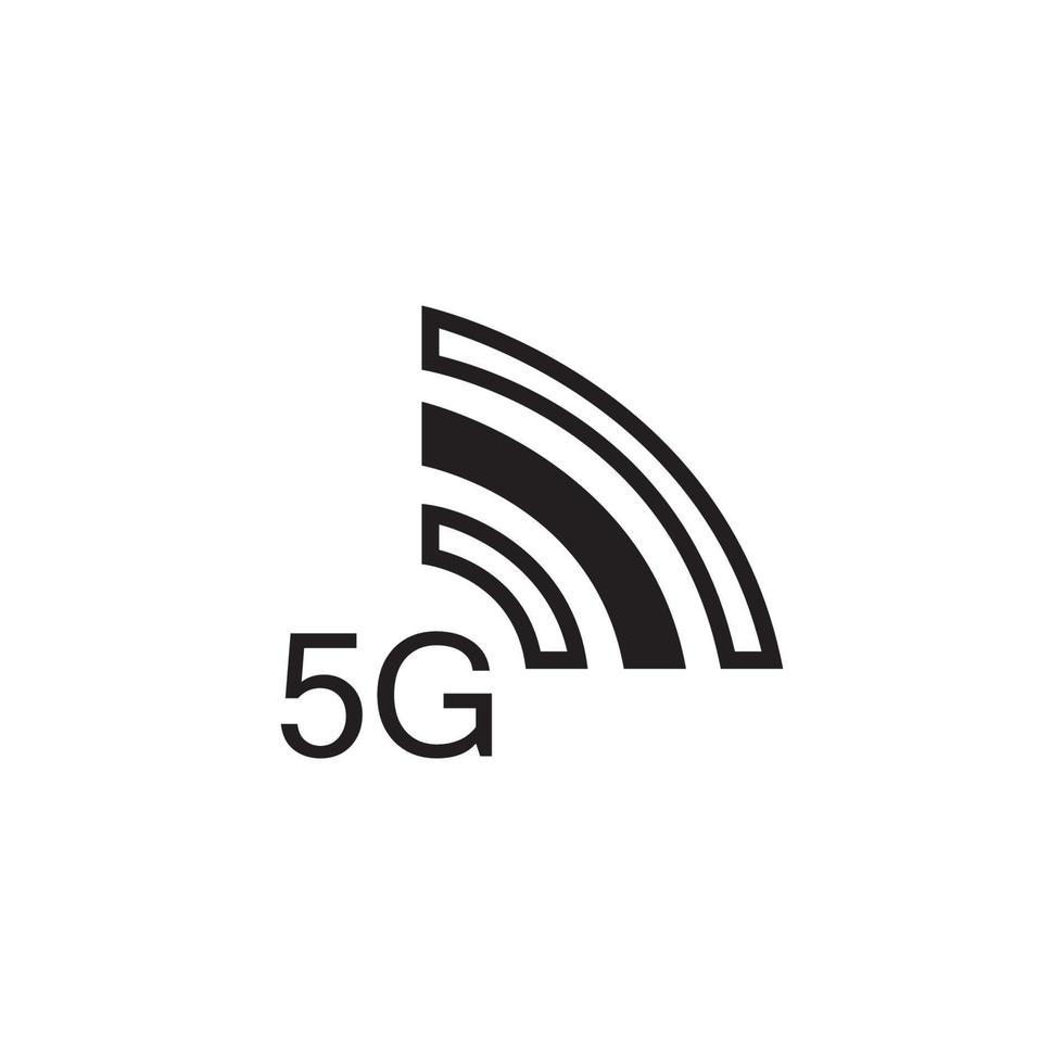 design plano de vetor de ícone 5g