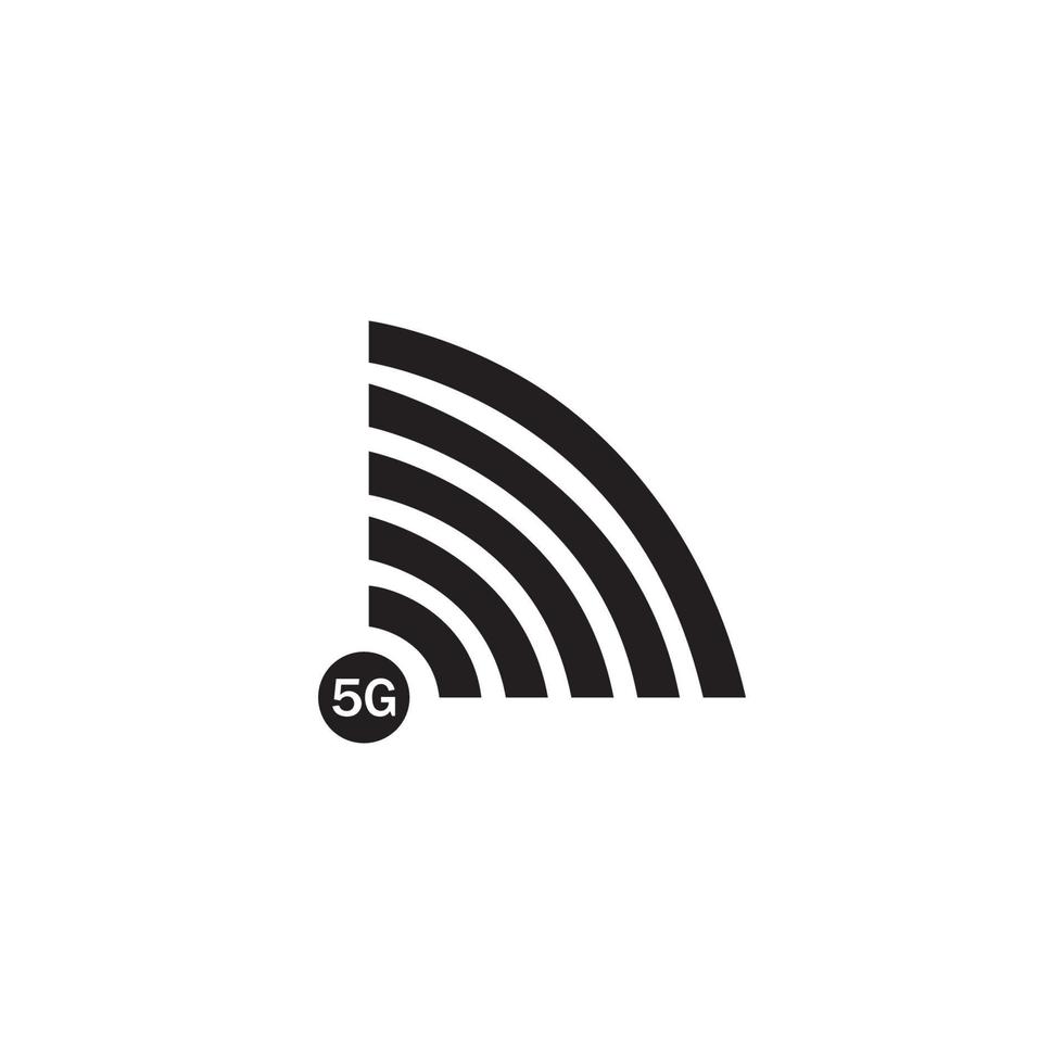 design plano de vetor de ícone 5g