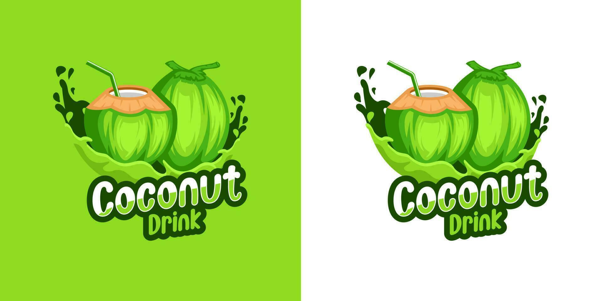 vetor de logotipo de coco