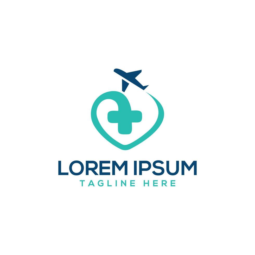 vetor de modelo de design de logotipo de turismo médico