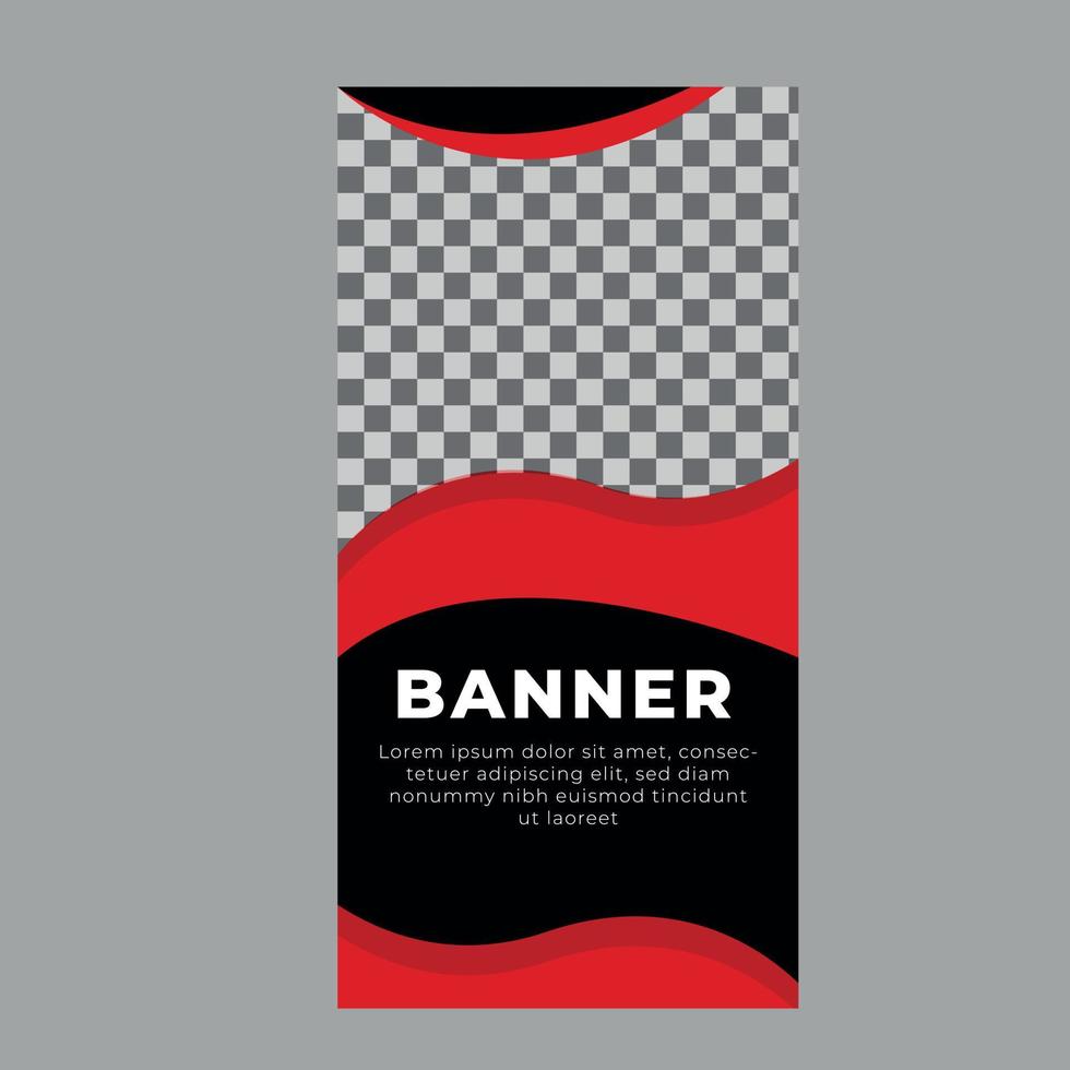 modelo de design de banner de rolo exclusivo, banner imprimível de rolo vetor