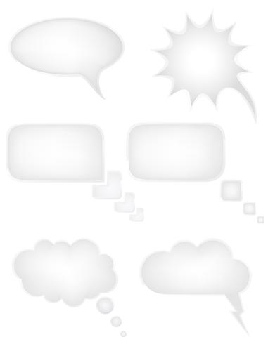 conjunto de ícones fala bolhas sonhos ilustração vetorial vetor