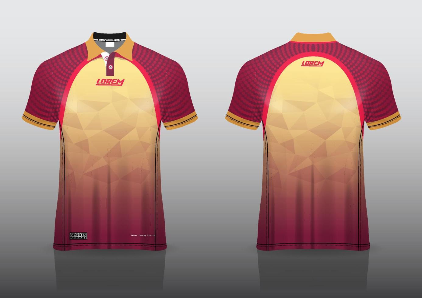 design de uniforme de camisa polo para esportes ao ar livre vetor