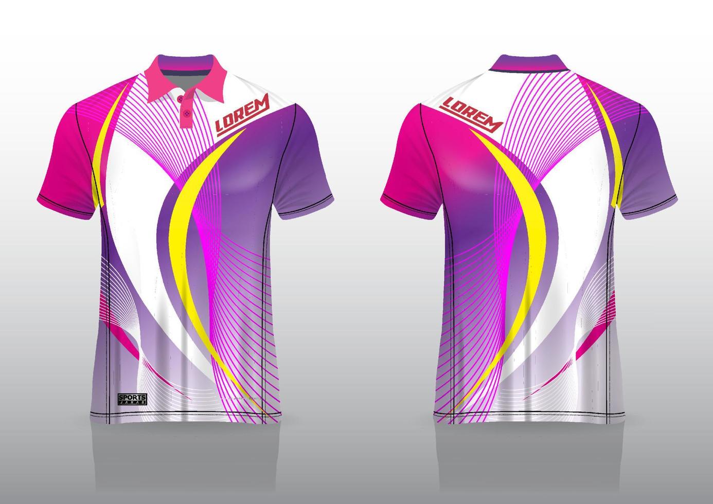 design de uniforme de camisa polo para esportes ao ar livre vetor