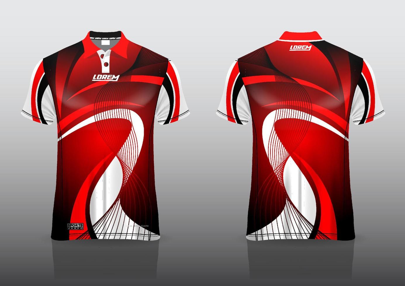 design de uniforme de camisa polo para esportes ao ar livre vetor