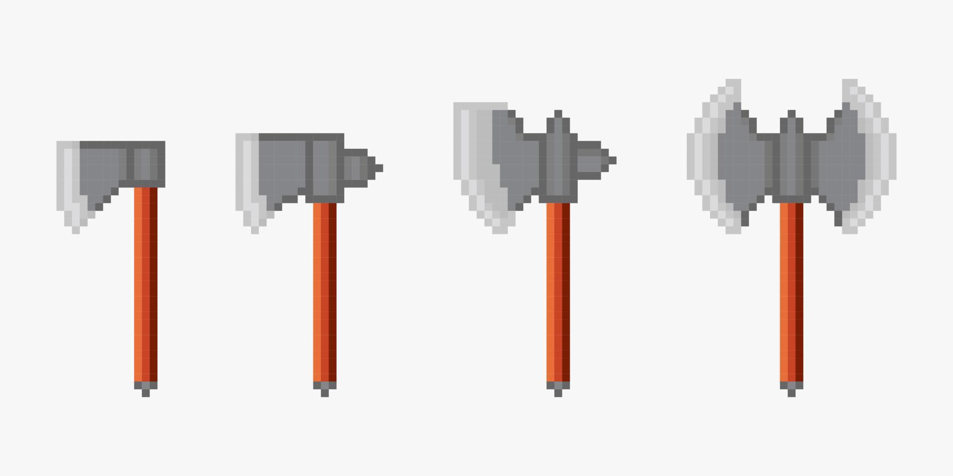 coleção de arte pixel de armas vetor