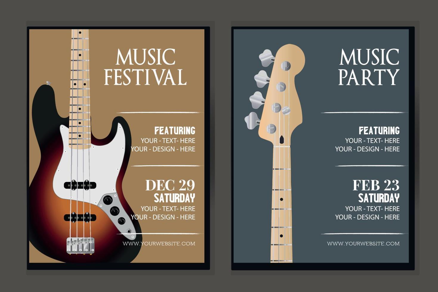 Modelo de folheto de folheto de festival de festa de música criativa fundo vetorial para publicidade vetor