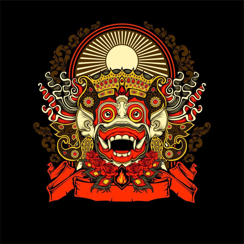 ilustração de barong balinês vetor