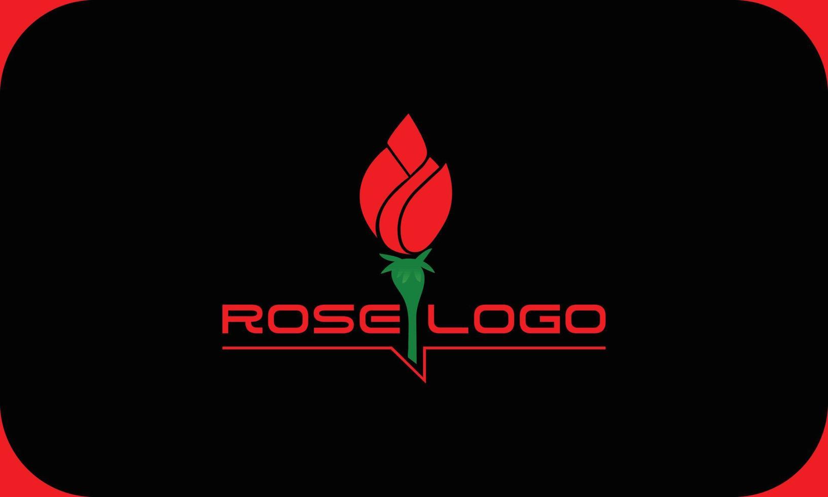 design de logotipo rosa. design de logotipo de flor. vetor