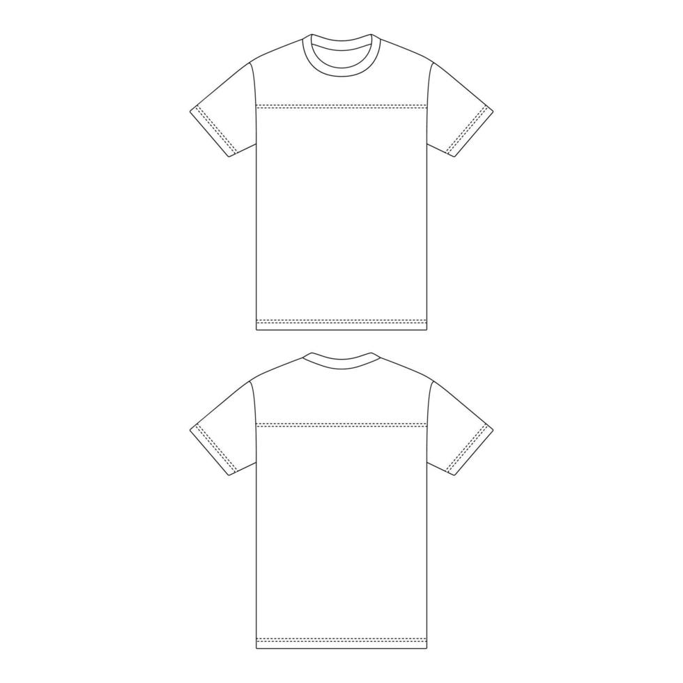 modelo de camisa de futebol ilustração vetorial esboço plano de design de esboço vetor