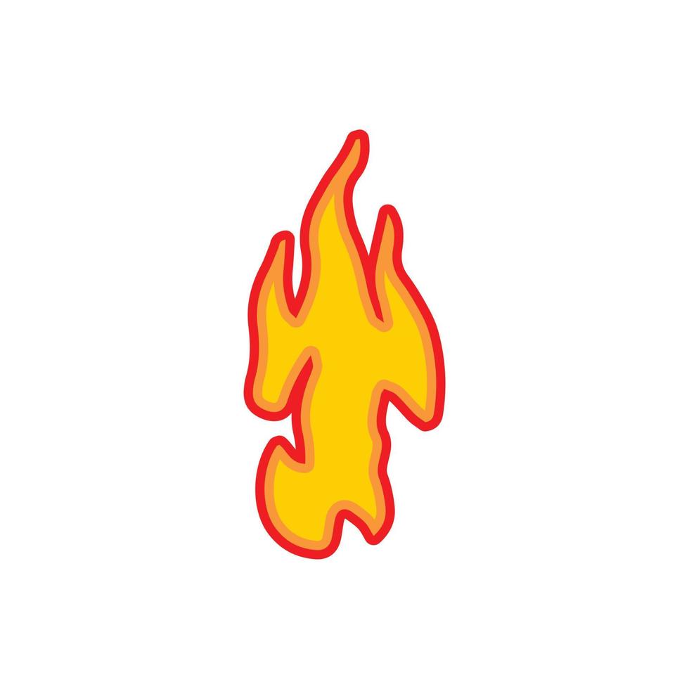 design plano de ícones de vetor de chamas de fogo