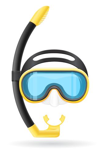 máscara e tubo para ilustração vetorial de mergulho vetor