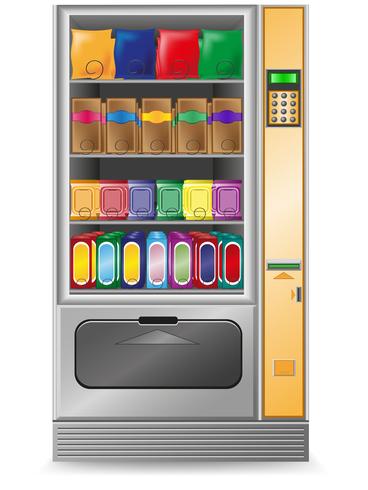 lanche de vending é uma ilustração do vetor de máquina