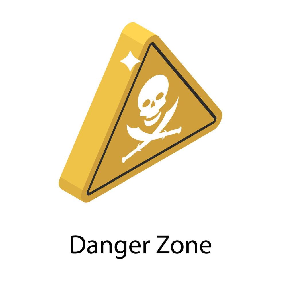 conceitos de zona de perigo vetor
