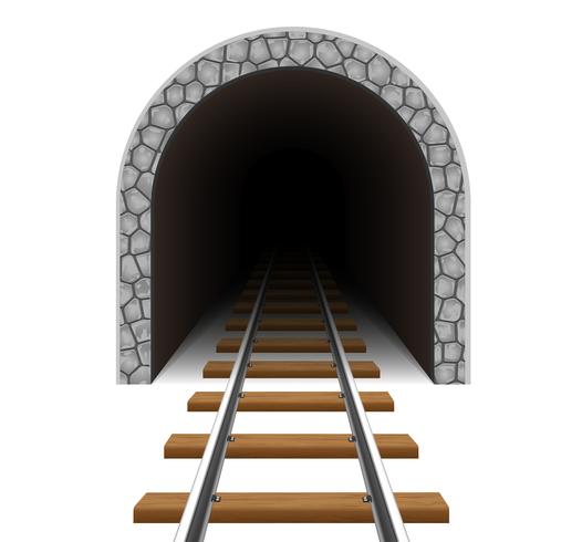 ilustração em vetor túnel ferroviário