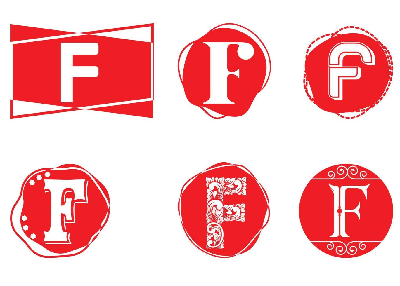 logotipo da letra f e modelo de design de ícone vetor