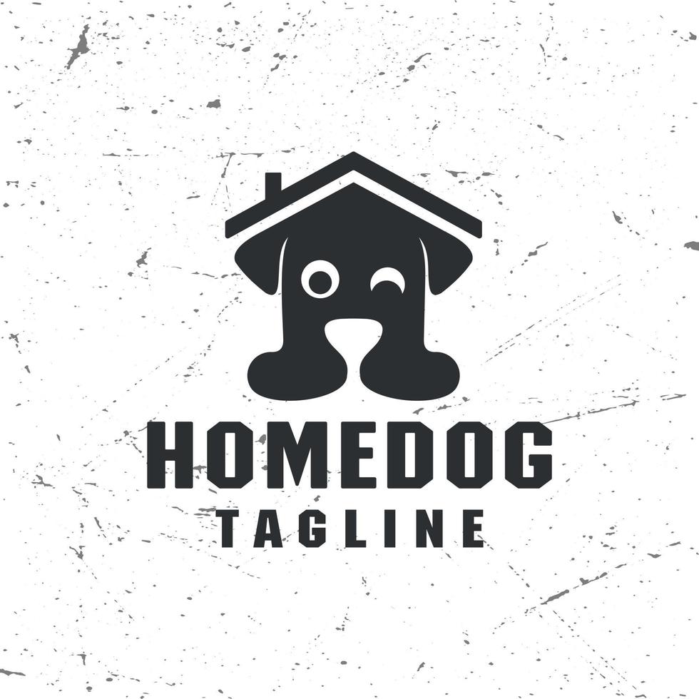 logotipo da casa de cachorrinho, cabeça de cachorro com ícone de vetor de logotipo de casa de coração de amor na ilustração de estilo de linha linear na moda