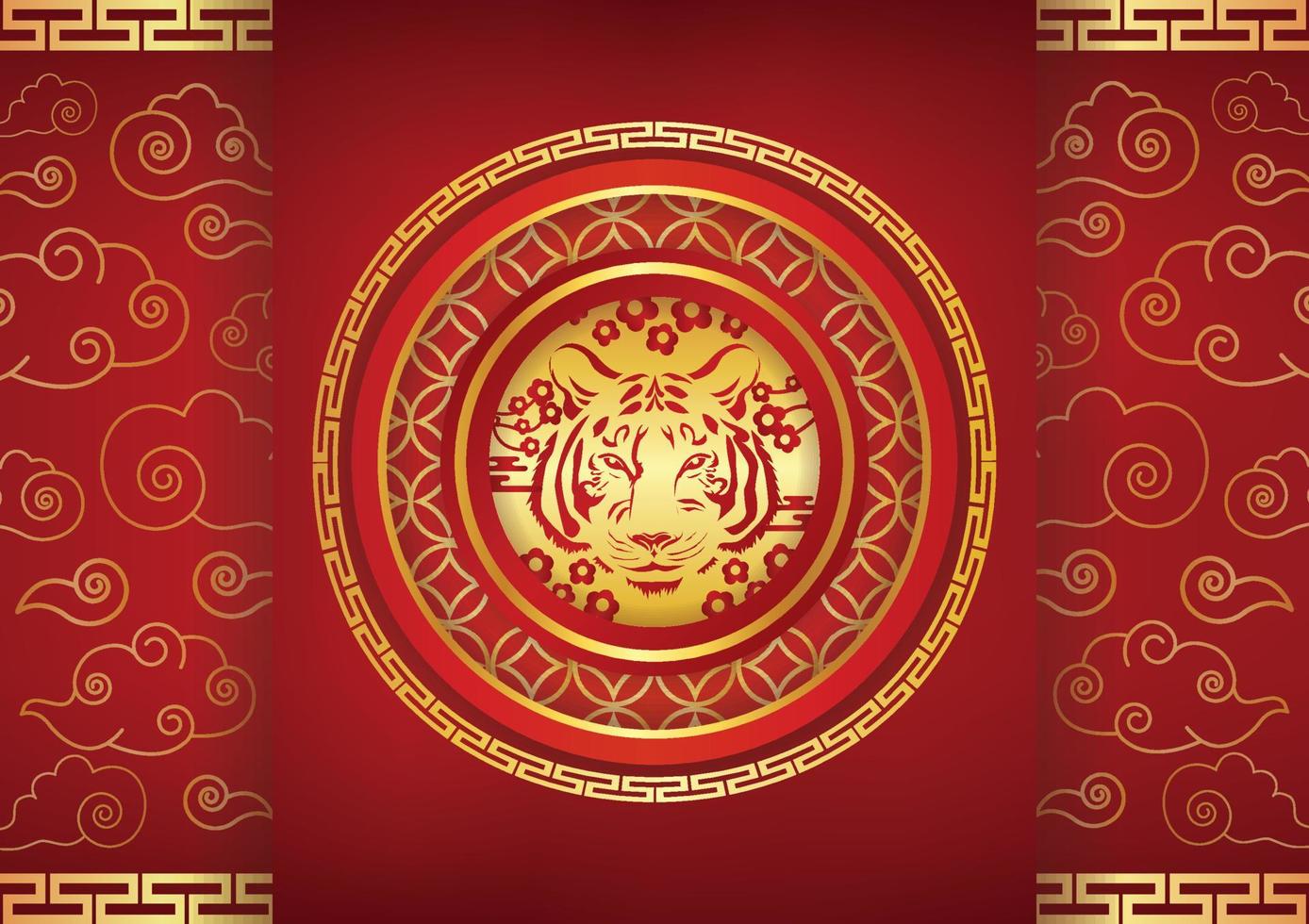 feliz ano novo chinês 2022 design de arte de imagem vetorial vetor