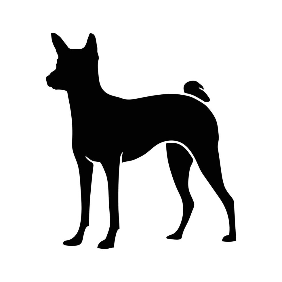 ilustração de silhueta de cachorro vetor