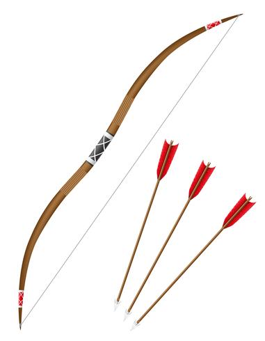 ilustração em vetor arco e flechas