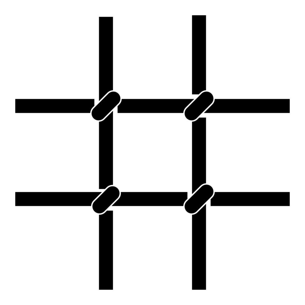 barras de prisão ícone de grade de metal ilustração vetorial de cor preta imagem de estilo simples vetor