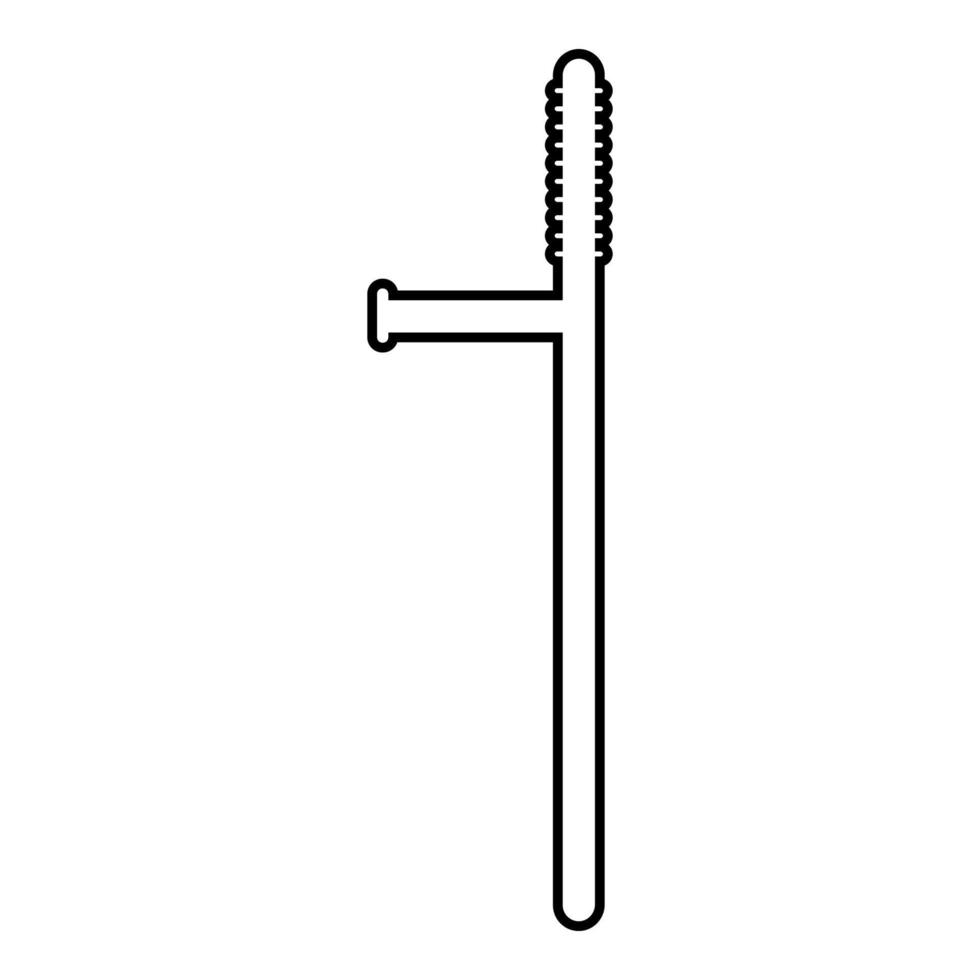 ícone de bastão contorno ilustração vetorial de cor preta imagem de estilo simples vetor