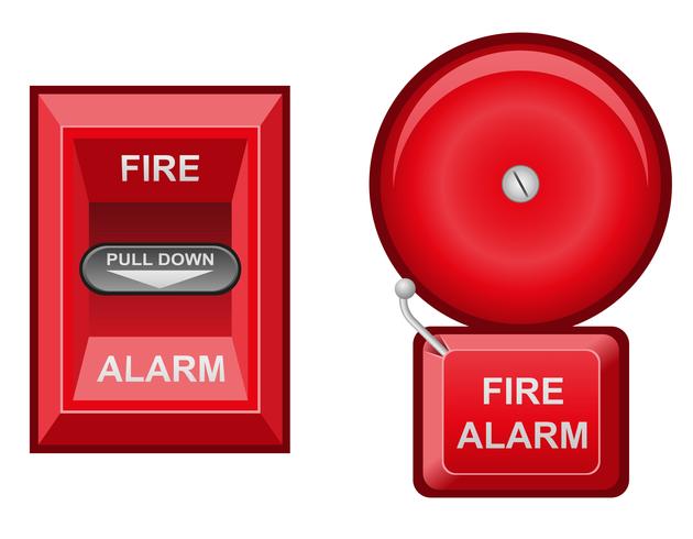 ilustração vetorial de alarme de incêndio vetor