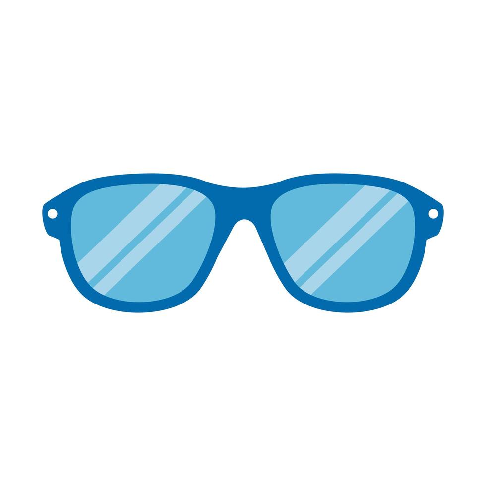 ícone de óculos, símbolo de óculos, acessório em fundo branco vetor
