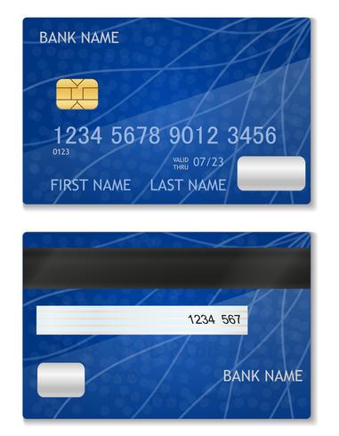 ilustração em vetor estoque cartão bancário