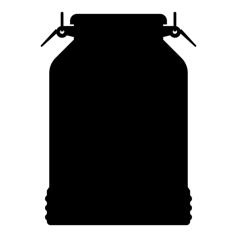 ilustração de cor preta de ícone de recipiente de lata de leite vetor