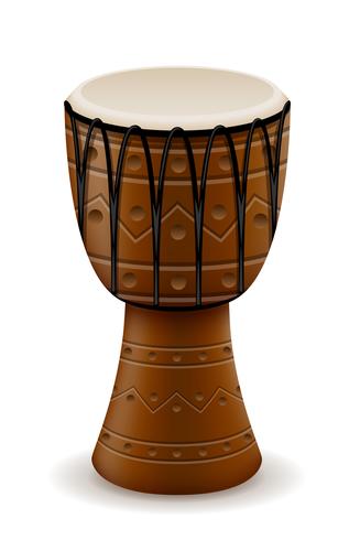 Ilustração em vetor estoque africano tambor instrumentos musicais