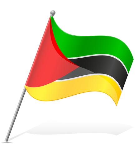bandeira de ilustração vetorial de Moçambique vetor