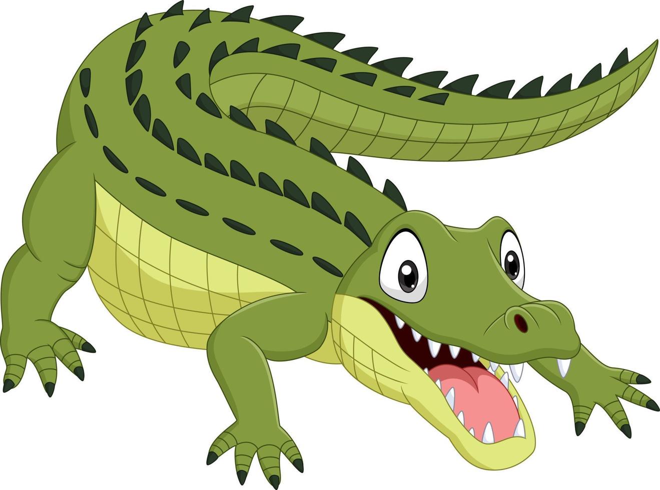 crocodilo de desenho animado isolado no fundo branco vetor