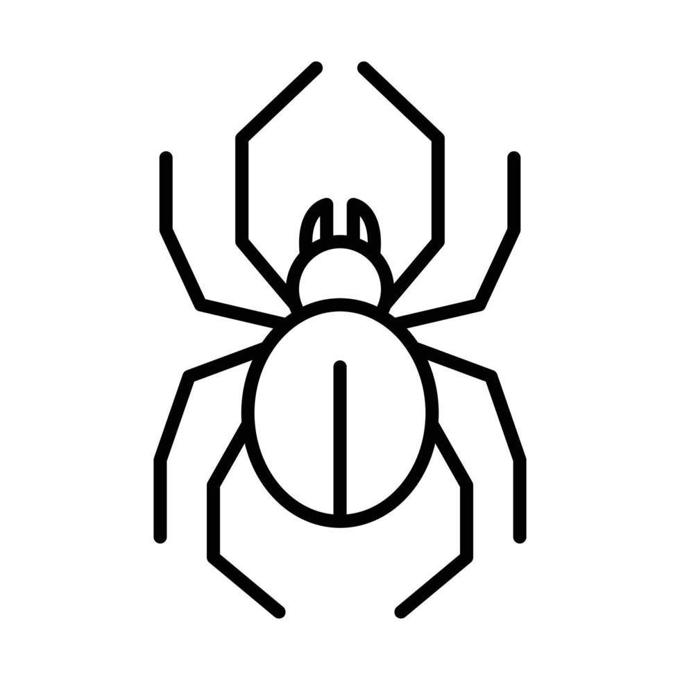 vetor de animais de ícone de contorno de aranha