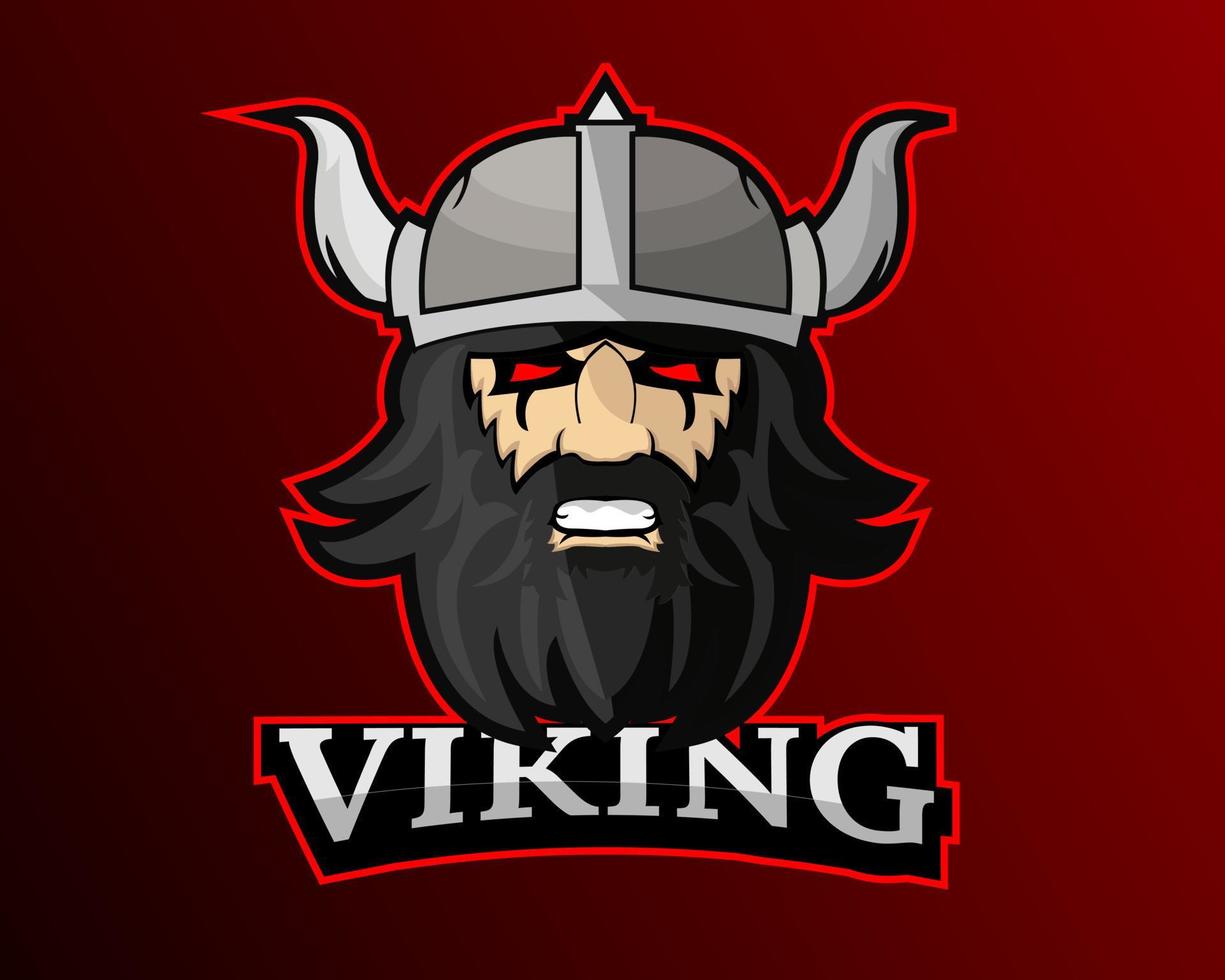 design de ilustração vetorial do modelo de logotipo viking esport vetor