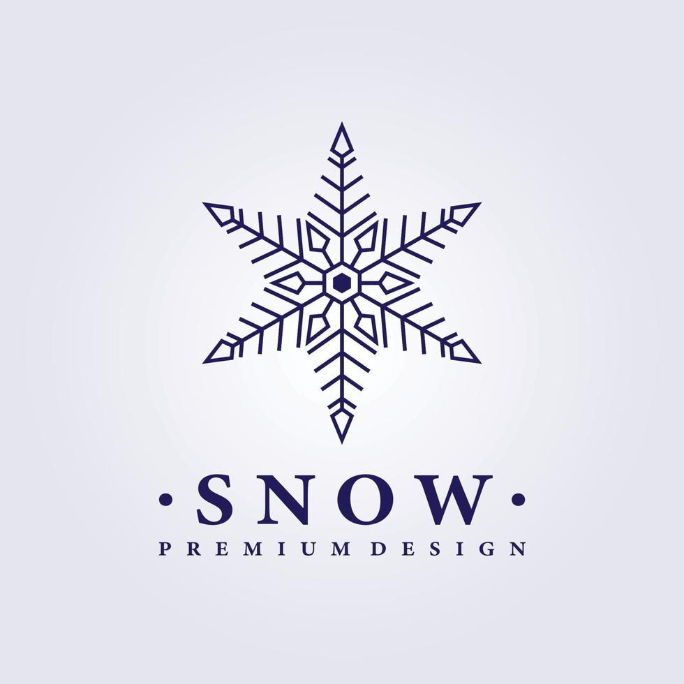 design de ilustração vetorial de logotipo de neve simples vetor