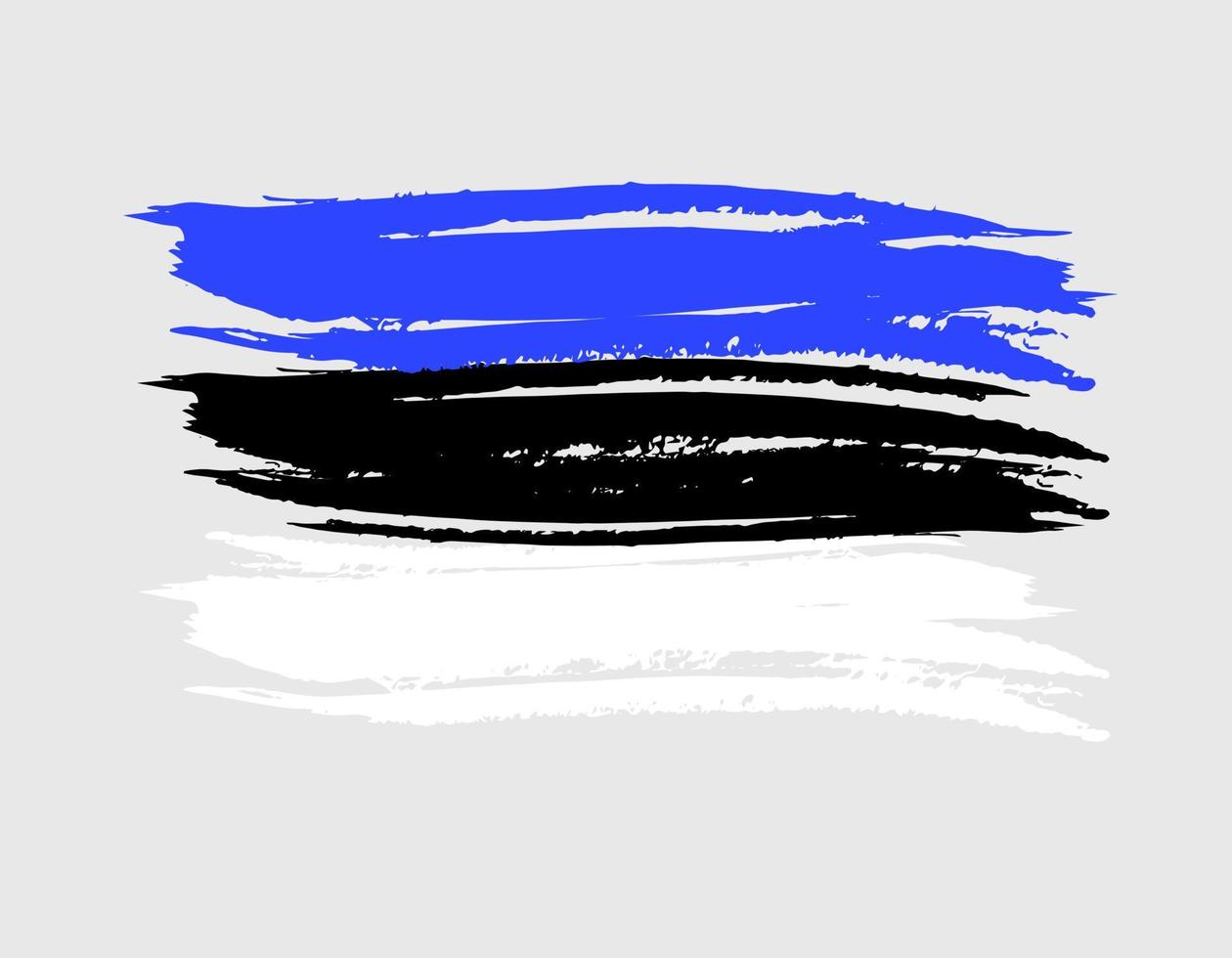 estônia europa país bandeira vetor fundo ícone aquarela pincel seco tinta textura ilustração bandeira de celebração do dia da independência