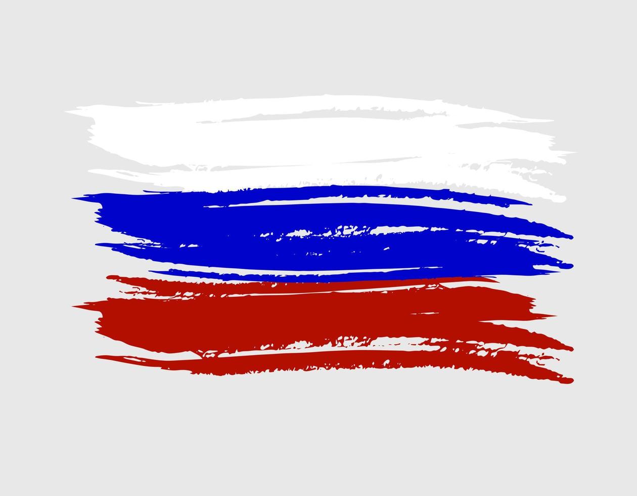 rússia europa país bandeira vetor fundo ícone aquarela pincel seco tinta textura ilustração bandeira de celebração do dia da independência