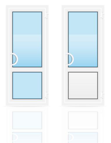 ilustração vetorial de portas de plástico transparente vetor