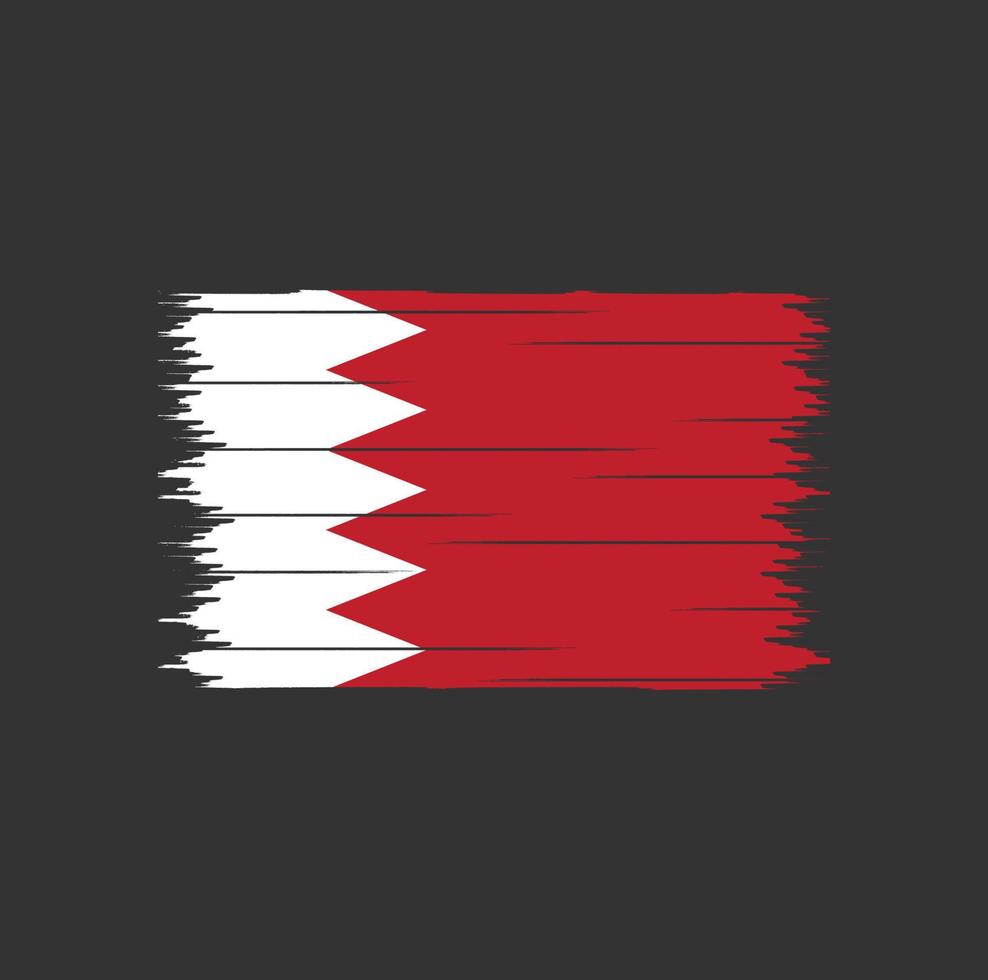 escova de bandeira do Bahrein vetor
