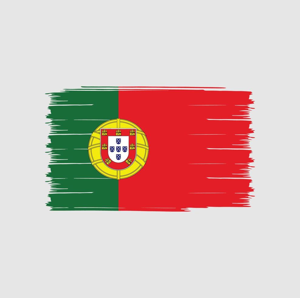 escova de bandeira de portugal vetor