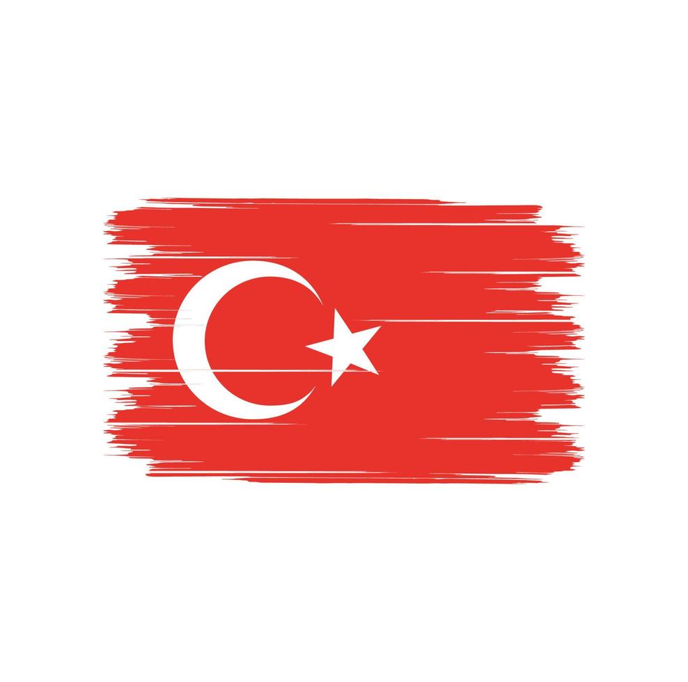 escova de bandeira turquia vetor