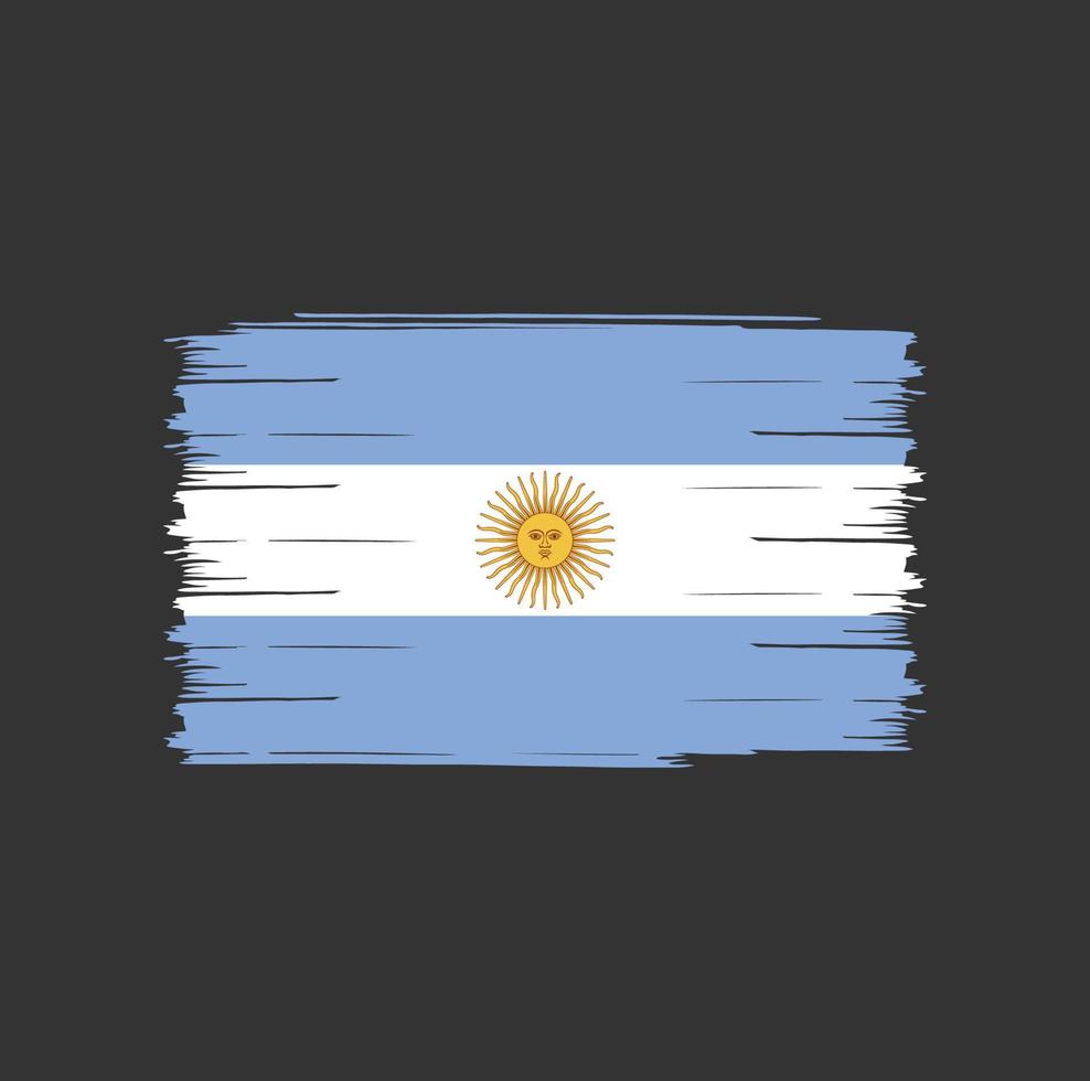 escova da bandeira da argentina vetor